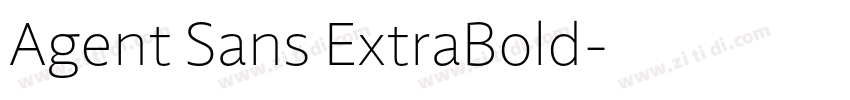 Agent Sans ExtraBold字体转换